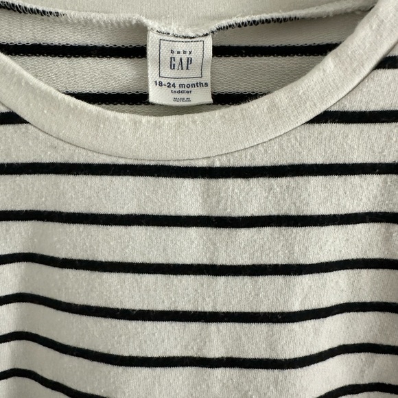 GAP Striped dress with lace sleeves 18-24 months - Picture 2 of 3